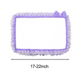 Maxbell Maxbell Computer Screen Frame Border Cover Lace Fabric Protective Case with Bowknot 17 to 22 inch violet