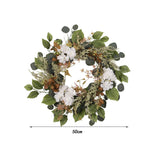 Maxbell Maxbell Artificial Eucalyptus Wreath Front Door Wedding Artificial Flower Hydrangeas