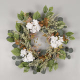 Maxbell Maxbell Artificial Eucalyptus Wreath Front Door Wedding Artificial Flower Hydrangeas