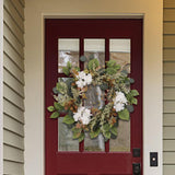 Maxbell Maxbell Artificial Eucalyptus Wreath Front Door Wedding Artificial Flower Hydrangeas