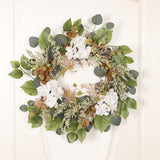 Maxbell Maxbell Artificial Eucalyptus Wreath Front Door Wedding Artificial Flower Hydrangeas
