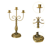Maxbell Maxbell Iron Candle Holder Candelabra Party Valentine's Day Mantel Metal Candlestick 3 Arm