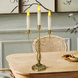 Maxbell Maxbell Iron Candle Holder Candelabra Party Valentine's Day Mantel Metal Candlestick 3 Arm