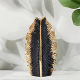 Maxbell Maxbell Ceramic Flower Vase Gift Desk Decorative Plant Pot for Shelf Office Entryway Gold and Black