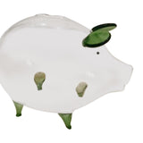 Maxbell Maxbell Glass Pig Piggy Bank Birthday Gift Storage Bottle Decorative Statue Canister purple