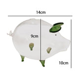 Maxbell Maxbell Glass Pig Piggy Bank Birthday Gift Storage Bottle Decorative Statue Canister purple