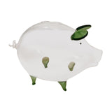 Maxbell Maxbell Glass Pig Piggy Bank Birthday Gift Storage Bottle Decorative Statue Canister purple