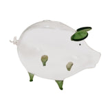 Maxbell Maxbell Glass Pig Piggy Bank Birthday Gift Storage Bottle Decorative Statue Canister purple