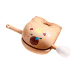 Maxbell Maxbell Capibara Wooden Fish Drum Decorative Tabletop Ornament for Desk Office Shelf Drowsy