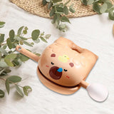 Maxbell Maxbell Capibara Wooden Fish Drum Decorative Tabletop Ornament for Desk Office Shelf Drowsy