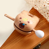 Maxbell Maxbell Capibara Wooden Fish Drum Decorative Tabletop Ornament for Desk Office Shelf Drowsy
