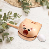 Maxbell Maxbell Capibara Wooden Fish Drum Decorative Tabletop Ornament for Desk Office Shelf Wearing Sunglasses