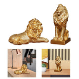 Maxbell Maxbell Lion Sculpture Table Centerpiece Modern Lion Statue for Bedroom Home Cabinet Seat