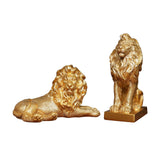 Maxbell Maxbell Lion Sculpture Table Centerpiece Modern Lion Statue for Bedroom Home Cabinet Seat