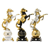 Maxbell Maxbell Resin Statue Figure Standing Horse Figurine Business Office Animal Sculpture White