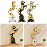 Maxbell Maxbell Resin Statue Figure Standing Horse Figurine Business Office Animal Sculpture White