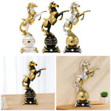 Maxbell Maxbell Resin Statue Figure Standing Horse Figurine Business Office Animal Sculpture White