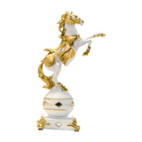 Maxbell Maxbell Resin Statue Figure Standing Horse Figurine Business Office Animal Sculpture White