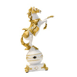 Maxbell Maxbell Resin Statue Figure Standing Horse Figurine Business Office Animal Sculpture White