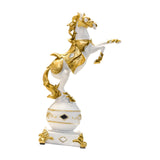 Maxbell Maxbell Resin Statue Figure Standing Horse Figurine Business Office Animal Sculpture White