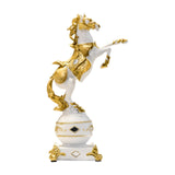 Maxbell Maxbell Resin Statue Figure Standing Horse Figurine Business Office Animal Sculpture White