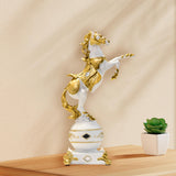 Maxbell Maxbell Resin Statue Figure Standing Horse Figurine Business Office Animal Sculpture White