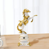 Maxbell Maxbell Resin Statue Figure Standing Horse Figurine Business Office Animal Sculpture White