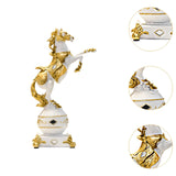 Maxbell Maxbell Resin Statue Figure Standing Horse Figurine Business Office Animal Sculpture White