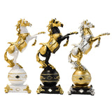 Maxbell Maxbell Resin Statue Figure Standing Horse Figurine Business Office Animal Sculpture White