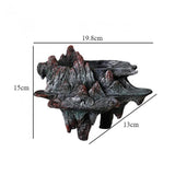Maxbell Maxbell Resin Rockery Bonsai Art Pot Flowerpot 7.8x5x5.9inch for Decorating Entrance Black