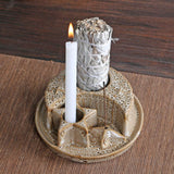 Maxbell Maxbell Sage Holder Ceramic Unique Palo Santo Holder for Cabinet Dining Room Desktop Brown and White