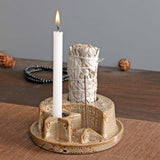 Maxbell Maxbell Sage Holder Ceramic Unique Palo Santo Holder for Cabinet Dining Room Desktop Brown and White