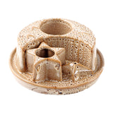 Maxbell Maxbell Sage Holder Ceramic Unique Palo Santo Holder for Cabinet Dining Room Desktop Brown and White