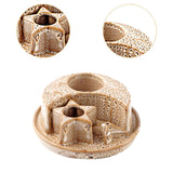 Maxbell Maxbell Sage Holder Ceramic Unique Palo Santo Holder for Cabinet Dining Room Desktop Brown and White
