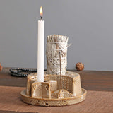 Maxbell Maxbell Sage Holder Ceramic Unique Palo Santo Holder for Cabinet Dining Room Desktop Brown and White
