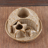 Maxbell Maxbell Sage Holder Ceramic Unique Palo Santo Holder for Cabinet Dining Room Desktop Brown and White