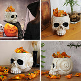 Maxbell Maxbell Skull Planter Pot Skeleton Head Resin Desktop Ornament for Desk Bedroom Home