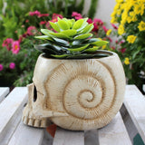 Maxbell Maxbell Skull Planter Pot Skeleton Head Resin Desktop Ornament for Desk Bedroom Home