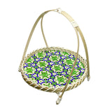 Maxbell Maxbell Handwoven Fruit Basket Rustic Handmade Food Storage Basket for Wedding Table Green