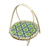 Maxbell Maxbell Handwoven Fruit Basket Rustic Handmade Food Storage Basket for Wedding Table Green