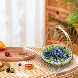 Maxbell Maxbell Handwoven Fruit Basket Rustic Handmade Food Storage Basket for Wedding Table Green