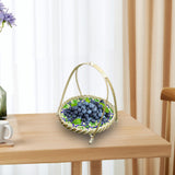 Maxbell Maxbell Handwoven Fruit Basket Rustic Handmade Food Storage Basket for Wedding Table Green
