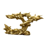 Maxbell Maxbell Dolphin Figurine Sea Animal Sculpture Statue for Living Room Kitchen Home