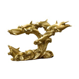 Maxbell Maxbell Dolphin Figurine Sea Animal Sculpture Statue for Living Room Kitchen Home