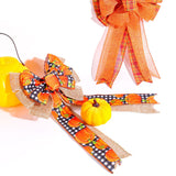 Maxbell Maxbell Fall Wreath Bow Thanksgiving Wreath Bow for Home Thanksgiving Party Supplies Pumpkin
