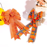 Maxbell Maxbell Fall Wreath Bow Thanksgiving Wreath Bow for Home Thanksgiving Party Supplies Pumpkin