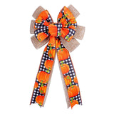 Maxbell Maxbell Fall Wreath Bow Thanksgiving Wreath Bow for Home Thanksgiving Party Supplies Pumpkin