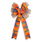 Maxbell Maxbell Fall Wreath Bow Thanksgiving Wreath Bow for Home Thanksgiving Party Supplies Pumpkin