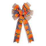 Maxbell Maxbell Fall Wreath Bow Thanksgiving Wreath Bow for Home Thanksgiving Party Supplies Pumpkin