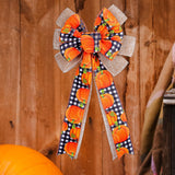 Maxbell Maxbell Fall Wreath Bow Thanksgiving Wreath Bow for Home Thanksgiving Party Supplies Pumpkin